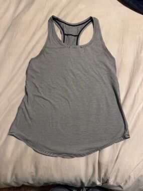 lululemon athletica Gray Striped Racerback Tank